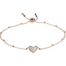 Fossil Flutter Hearts Chain Bracelet - Rose Gold/Silver