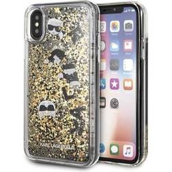 Karl Lagerfeld Glitter Floating Charms Case for iPhone X/XS