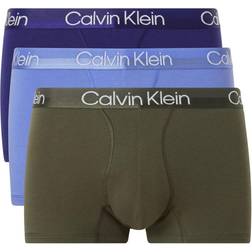 Calvin Klein Modern Structure Trunks 3-pack - Active Blue/Fatigues/Bayou Blue