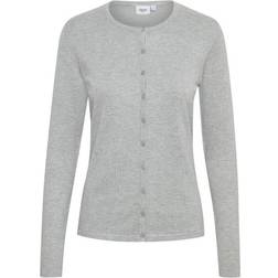 Saint Tropez Mila Knitted Cardigan - Pearl Grey Melange