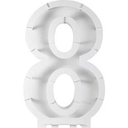 Ginger Ray Decor Balloon Mosaic Number Stand 8 White