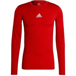 Adidas Techfit Compression Long Sleeve T-shirt Men - Red