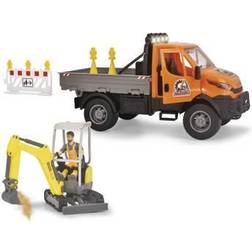 Dickie Toys Road Construction Set, Try Me Free wheel Iveco Truck