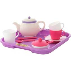 Polesie 58959 Tea Set for Two-Kitchen World Toys-13-Pieces, Multi Colour