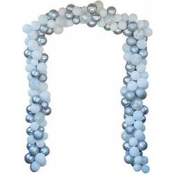 Ginger Ray Balloon Arches Christmas Silver/White 240-pack