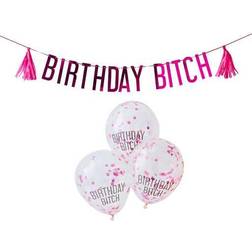 Ginger Ray Decor Birthday Bitch Party Balloons & Bunting Kit