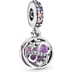 Pandora Glittering Infinity Hearts & Stars Dangle Charm - Silver/Multicolour