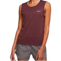 Nike Dri-FIT Run Division Running Vest Women - Dark Wine/Black/Reflective Silver