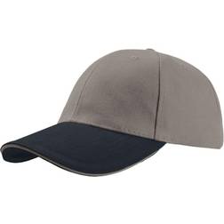 Atlantis Liberty Sandwich Heavy Brush 6 Panel Cap 2-pack - Grey/Navy