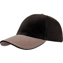 Atlantis Liberty Sandwich Heavy Brush 6 Panel Cap 2-pack - Black/Grey