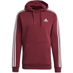 Adidas Essentials Fleece 3-Stripes Hoodie - Victory Crimson/White