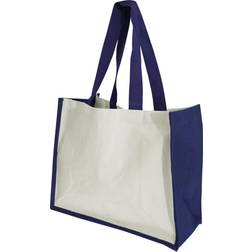 Westford Mill Printers Jute Cot Shopper Bag 21L 2-pack - Navy Blue