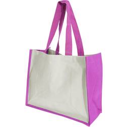 Westford Mill Printers Jute Cot Shopper Bag 21L 2-pack - Fuchsia