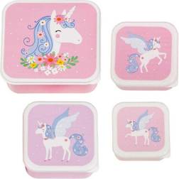 A Little Lovely Company Lunch & Snack Box Set Unicorn