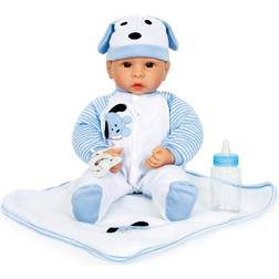 Small Foot 2736 Baby doll "Benno" incl. accessories: blanket, cap, romper and bottle, from 2 years