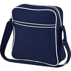 BagBase Retro Flight Bag - French Navy/White