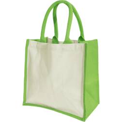 Westford Mill Printers Midi Jute Bag 2-pack - Apple Green