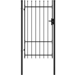 vidaXL Fence Gate Single Door with Spike Top 100x225cm