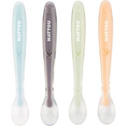 Nattou Children Silicone Spoon Set 4pcs