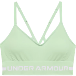 Under Armour Seamless Low Long Sports Bra - Aqua Foam/White