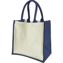 Westford Mill Printers Midi Jute Bag - Navy Blue