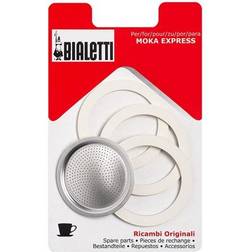 Bialetti 3 Gasket with 1 Filter Plate for 2 Cups Moka Pot