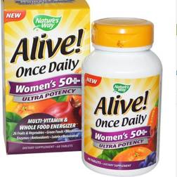 Natures Way Alive! Einmal täglich, Frauen 50 Ultra Potenz, Multi-Vitamin & ganze Food Energizer, 60 Tabletten Nature's Way