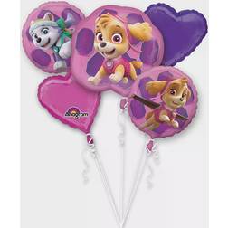 Amscan Anagram 3482801 Pink Paw Patrol Foil Balloon Bouquet 5 Pieces