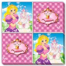 Folat 61952 Princesses Napkins, Pink, Costumes