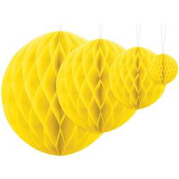 PartyDeco Honeycomb Boll Gul 10 cm