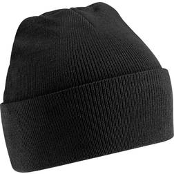 Beechfield Soft Feel Knitted Winter Hat - Black