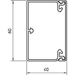 Solar Plus OBO Bettermann Wand Deckenkanal 40x60mm,PVC WDK40060RW (2 m)