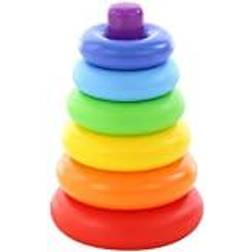 Wader Polesie Polesie59260 Stackable Ring Pyramid, 7 Pcs-Toddler Toys, Multi Colour