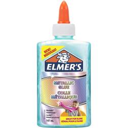 Elmers Metallic PVA Glue Teal 147 mL Washable and Kid Friendly Great for Making Slime and Crafting 1 Count