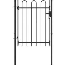 vidaXL Fence Gate Single Door with Arched Top 39.4x66.9"