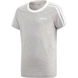Adidas Girl's 3-Stripes T-shirt - Grey/White