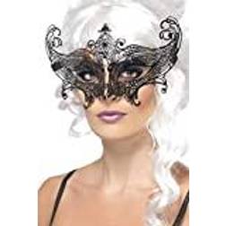 Smiffys Farfalla Metal Filigree Eyemask Black