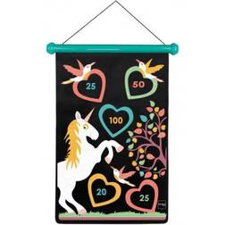 Scratch 276182039 Magnetic Dart Game for Children, Dartboard and Throwing Arrows, Glitter Unicorn Design, 55 x 36 cm