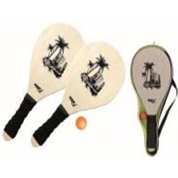 Sport1 Mandelli Beach Set California In Case With Ball Wooden Rackets Game 822, Multicoloured, 8003029203089