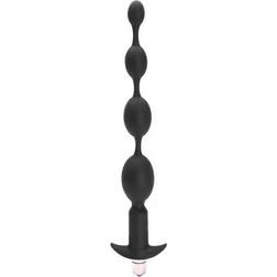 Tantus Anal Beads Vibrator Black Silicone Silicone/ABS