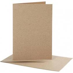 Creotime Blank Cards With Envelope, card size 10,5x15 cm, envelope size 11,5x16,5 cm, 10 set/ 1 pack