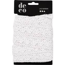 Creativ Company Crochet Lace Border W: 30 mm, white, 10 m/ 1 roll