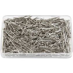 Creativ Company Straight Pins, L: 16 mm, thickness 0,65 mm, silver, 25 g/ 1 pack