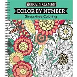 Brain Games - Color by Number: Stress-Free Coloring (Green) (Spiral-bound, 2017)