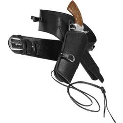 Widmann Western Holster Belt Black Deluxe Cowboy Single Leather Look Adult Fancy deluxe cowboy single holster black leather look belt adult western