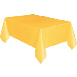 Unique Party UK Plastic Rectangular Short Fold Table Cover 54” x 108” Red 1 Pc.,Compact