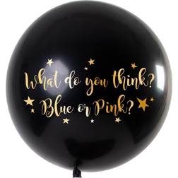 Folat Text & Theme Balloons Gender Reveal Black