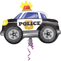 Amscan 10022744 Police Car Foil Balloon-1 Pc, Gold
