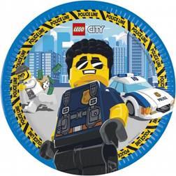 Vegaoo Papperstallrikar Lego City 8-pack