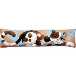 Vervaco Cross Stitch: Draught Stopper: Cat, COTTON, NA, 80 x 20cm